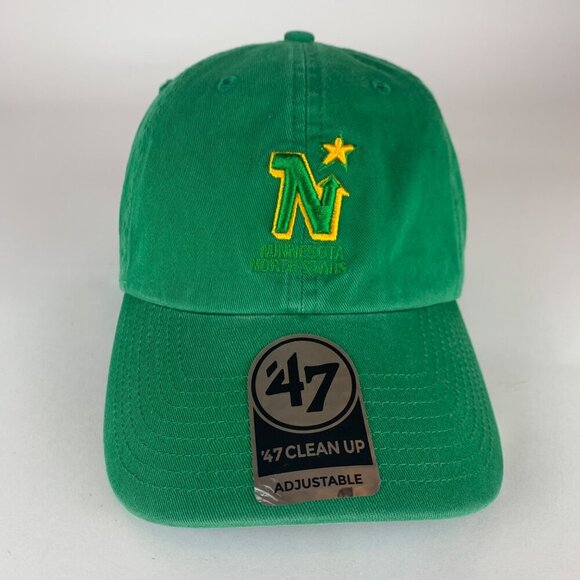 Minnesota North Stars NHL Retro 47 Brand Clean Up Relaxed Fit Strapback Hat - Picture 2 of 6